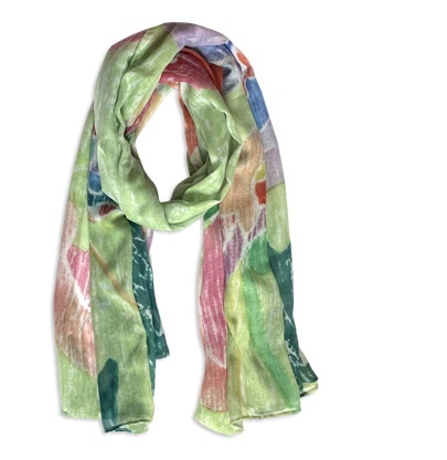 Spotted Dahlia Oblong Scarf, 